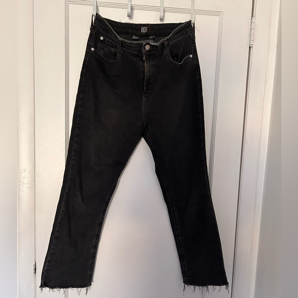 Kick flare high rise cropped jeans